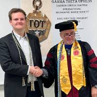 Professor Wagendorp with Caleb Peckham